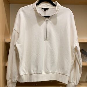 White Half-Zip Sweater